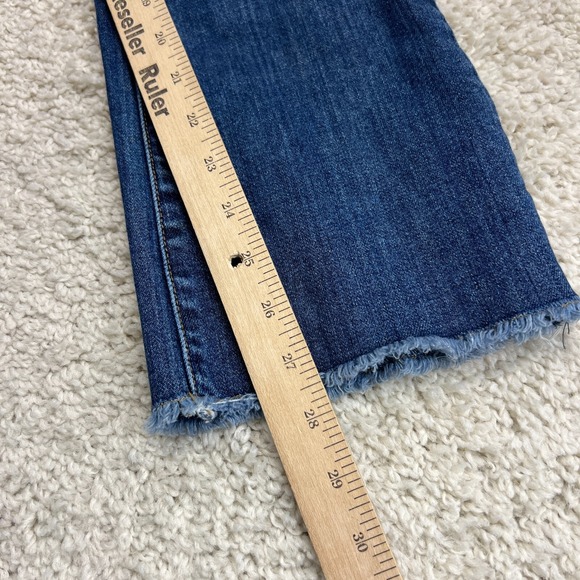 Barneys New York Jeans Womens 26 Blue Denim Raw Hem Stretch Mid Rise - Picture 9 of 10